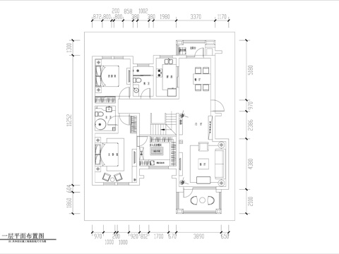  两层复式室内装饰cad施工图 