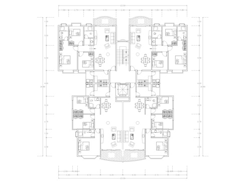  住宅建筑平面图cad施工图 