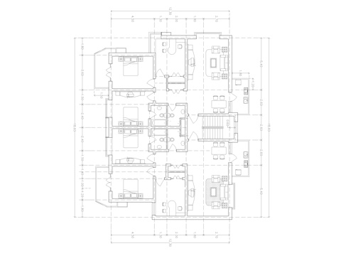  住宅建筑平面图cad施工图 