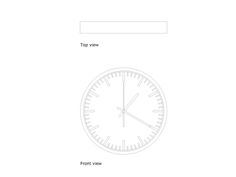  宜家 SKARIG 挂钟图纸cad施工图 
