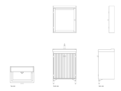  宜家 Silveran 梳妆台图纸cad施工图 