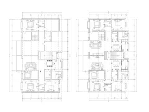  住宅建筑平面图cad施工图 