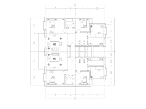  住宅建筑平面图cad施工图 