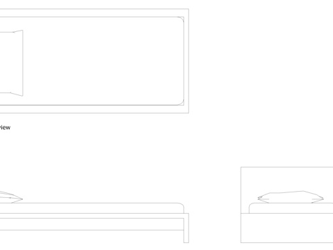  宜家 MALM 单人床图纸cad施工图 