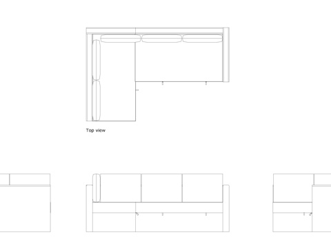  宜家 Fagelbo 沙发床图纸cad施工图 