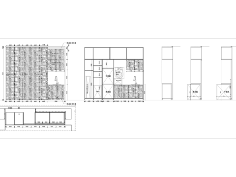  洗衣机柜定制施工详图cad施工图 