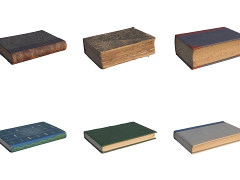  书籍古书笔记本3d模型 