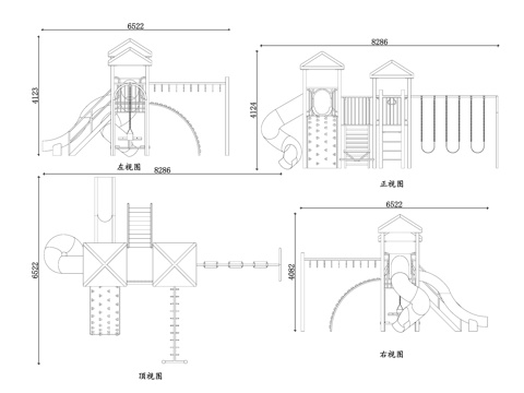  儿童游乐设备 儿童乐园设施 游乐场器械 儿童游玩设施 幼儿园cad施工图 