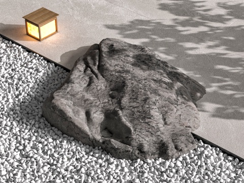 景观石块 石块 岩石 小石子su模型