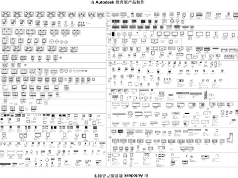  后厨设备平面图库cad施工图 