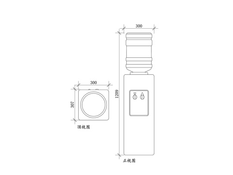  直饮机 热水冷饮机 饮用水设备 家用饮水装置 商用饮水设备cad施工图 