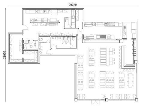 中西餐食堂 中西料理店 综合餐厅 中西饮食店 中西合璧餐厅cad施工图 