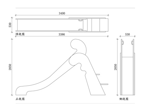  小孩滑梯 儿童游乐滑道 滑梯设施 儿童游戏滑梯 户外滑梯cad施工图 
