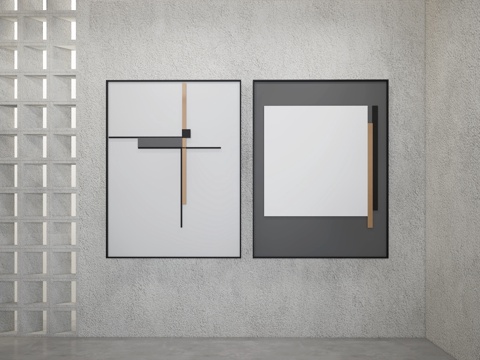  挂画3d模型 