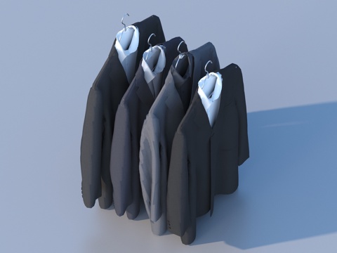  衣服 服饰 服装 男装 西装3d模型 