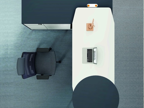  现代公共办公室3d模型 