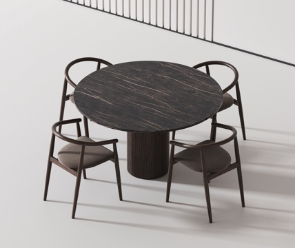  现代休闲桌椅3d模型 