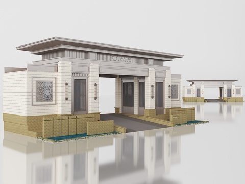  建筑外观3d模型 