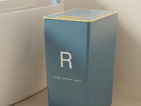  现代垃圾桶 厨卫垃圾桶su模型 