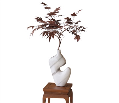  现代插花花艺 花瓶花艺su模型 
