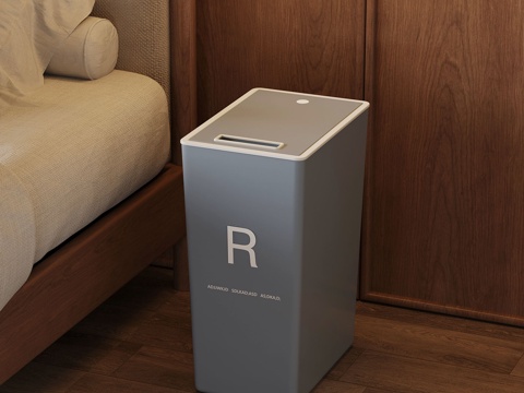  现代垃圾桶 卧室垃圾桶3d模型 