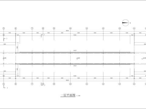  医院连廊施工图cad施工图 