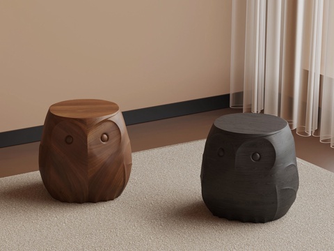  现代凳子 矮凳3d模型 