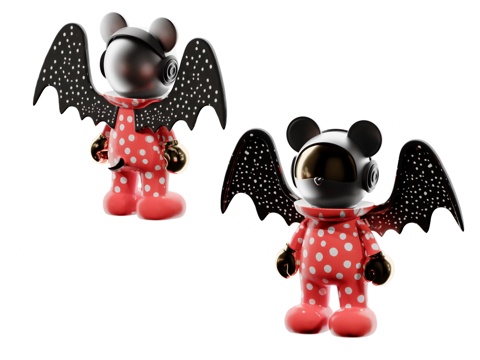  现代小恶魔宇航员公仔 潮玩雕塑摆件3d模型 