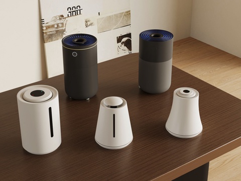  现代加湿器 迷你加湿器 雾化器3d模型 