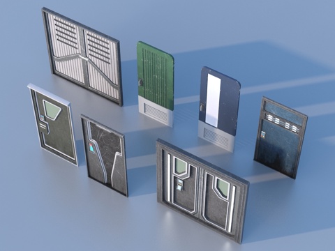  门 铁门 大门 房门3d模型 