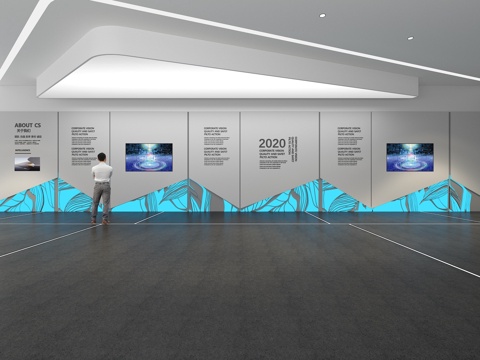  文化墙 企业文化墙 展示墙 主题墙 展厅 校园文化 教室su模型 