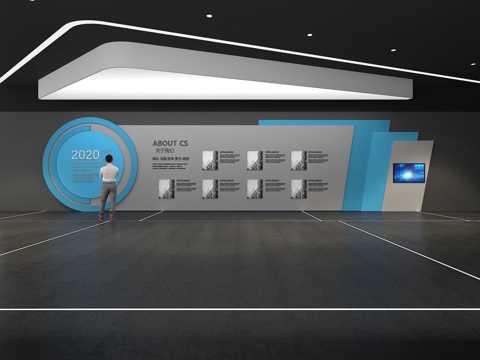  文化墙 企业文化 展示墙 主题墙 展厅 校园文化 走廊 教室su模型 