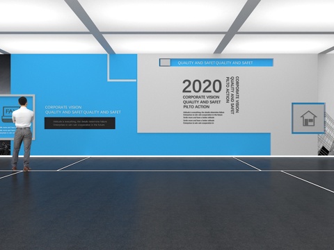  文化墙 企业文化墙 展示墙 主题墙 展厅 校园文化 教室su模型 