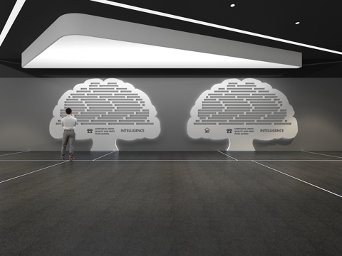  文化墙 企业文化 展示墙 主题墙 展厅 校园文化 走廊 教室su模型 