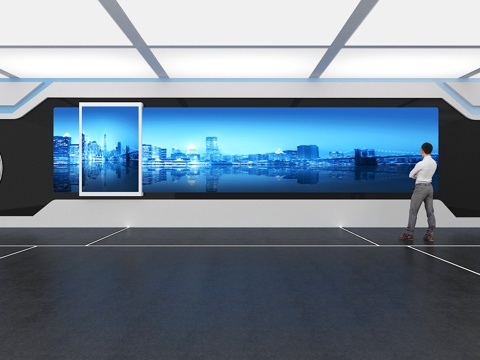  文化墙 企业文化墙 展示墙 滑轨屏 展厅 校园文化 教室su模型 