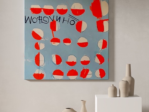  现代，简约，抽象，装饰画3d模型 