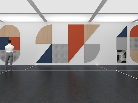  文化墙 企业文化墙 展示墙 主题墙 展厅 校园文化 教室su模型 