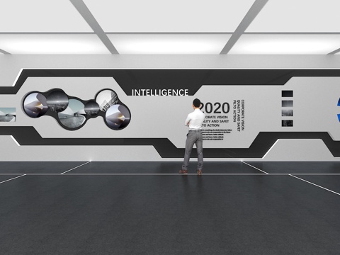  文化墙 企业文化墙 展示墙 VR 展厅 校园文化 教室su模型 