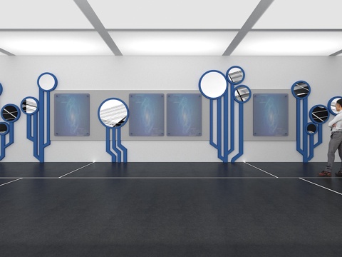  文化墙 企业文化墙 展示墙 主题墙 展厅 校园文化 教室su模型 