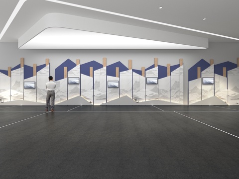  文化墙 企业文化墙 展示墙 主题墙 展厅 校园文化 教室su模型 