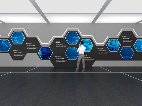  文化墙 企业文化墙 展示墙 VR 展厅 校园文化 教室su模型 