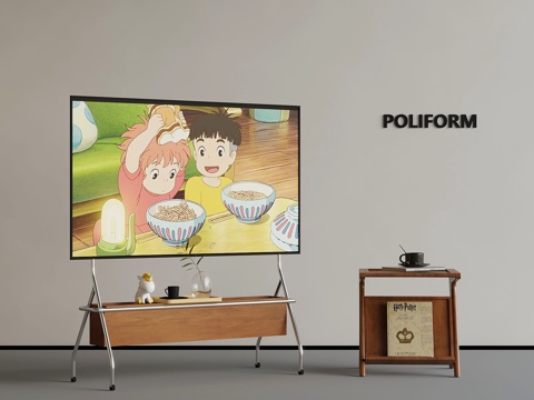  现代移动电视 会议电视 边几3d模型 