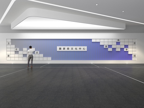  文化墙 企业文化墙 展示墙 主题墙 展厅 校园文化 教室su模型 