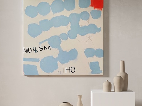  现代，简约，抽象，装饰画3d模型 