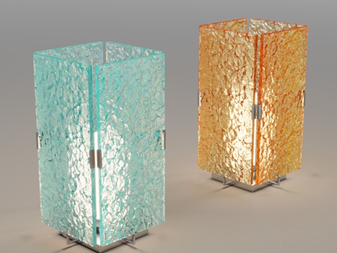  现代玻璃台灯3d模型 
