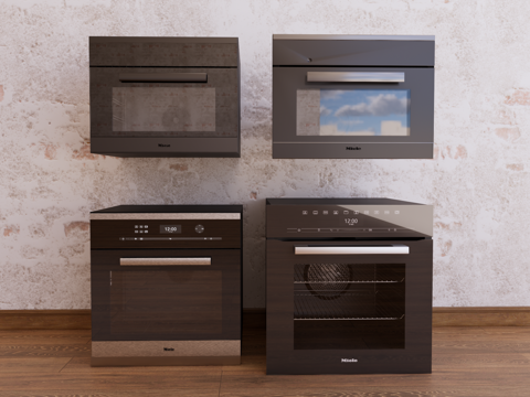  美诺 Miele 嵌入式烤箱 厨房电器su模型 