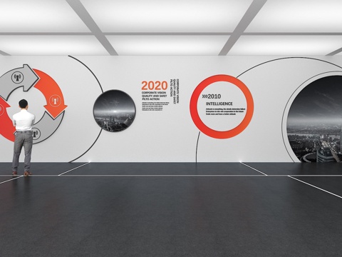  文化墙 企业文化墙 展示墙 主题墙 展厅 校园文化 教室su模型 