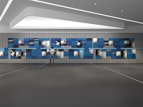  文化墙 企业文化 展示墙 主题墙 展厅 校园文化 走廊 教室su模型 