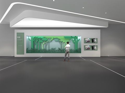  文化墙 企业文化墙 展示墙  展厅 校园文化 走廊  教室su模型 