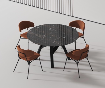  现代休闲桌椅3d模型 